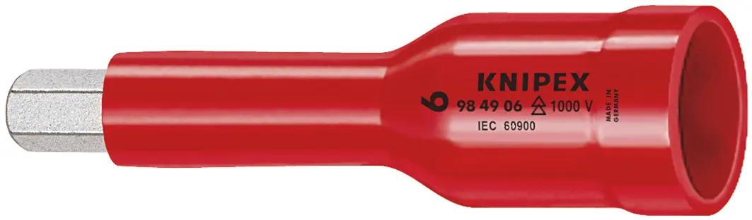 Produktfoto 1 von Knipex 1/2 in Bit Buchse SW 1/2 in Sechskant VDE 1000V zugelassen x 9 mm