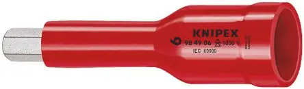 Produktfoto 1 von Knipex 1/2 in Bit Buchse SW 1/2 in Sechskant VDE 1000V zugelassen x 9mm