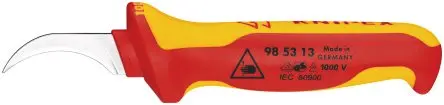 Produktfoto 1 von Knipex VDE 1000V zugelassen Kabelmesser 190 mm, Klinge 50 mm Stahl