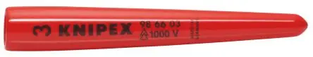 Produktfoto 1 von Knipex 98 66 03 Kabelabdeckung, Innen-Ø 10 mm, 15mm x 80 mm Kunststoff, Rot