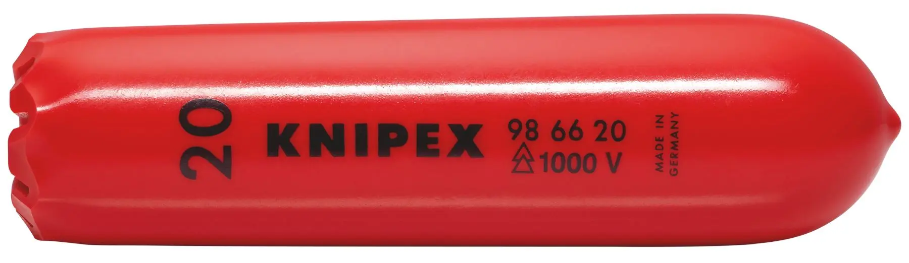 Produktfoto 1 von Knipex DIN VDE 0680-1 Kabelabdeckung, Innen-Ø 20 mm, 27 mm x 100 mm Kunststoff, Rot
