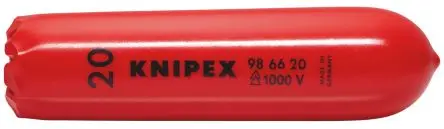 Produktfoto 1 von Knipex DIN VDE 0680-1 Kabelabdeckung, Innen-Ø 20 mm, 27mm x 100 mm Kunststoff, Rot