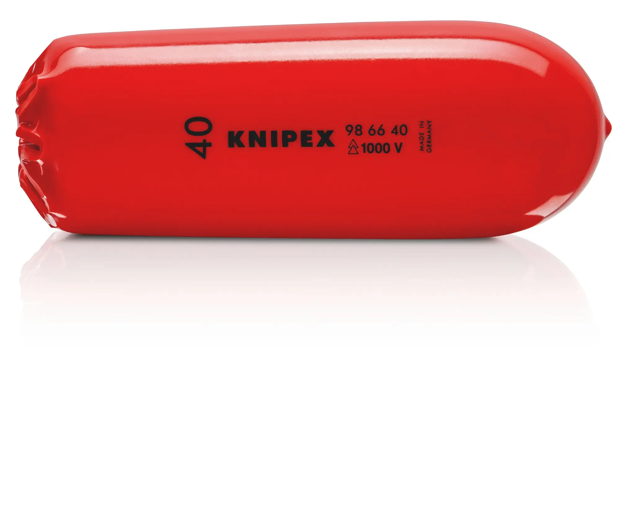 Produktfoto 1 von Knipex 98 66 40 Kabelabdeckung, Innen-Ø 40 mm, 49 mm x 135 mm Kunststoff, Rot