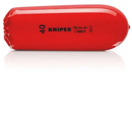Produktfoto 1 von Knipex 98 66 40 Kabelabdeckung, Innen-Ø 40 mm, 49mm x 135 mm Kunststoff, Rot