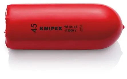 Produktfoto 1 von Knipex 98 66 45 Kabelabdeckung, Innen-Ø 45 mm, 45mm x 130 mm Kunststoff, Rot, Schwarz