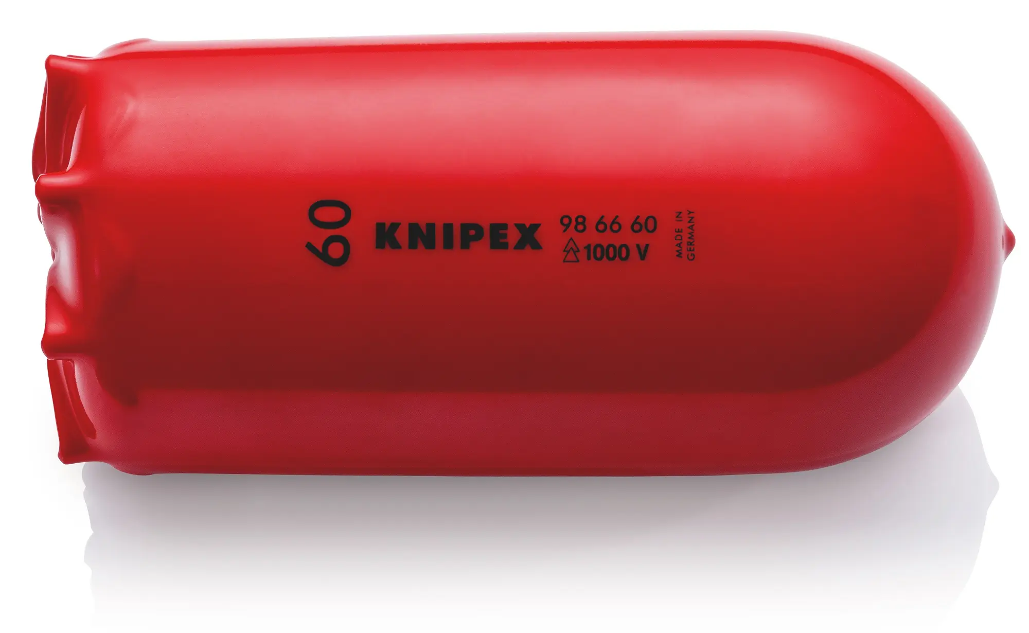 Produktfoto 1 von Knipex 98 66 60 Kabelabdeckung, Innen-Ø 60 mm, 68 mm x 140 mm Kunststoff, Rot, Schwarz