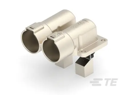 Produktfoto 1 von TE Connectivity PowerTube 1000 Leiterplattensteckverbinder gewinkelt, 2-polig / 1-reihig, Raster 36 mm Raster Panel,