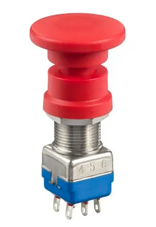 Produktfoto 1 von APEM ASSY Druckschalter Rot SMP-Polymer Ø 21.8 mm