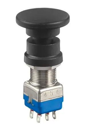Produktfoto 1 von APEM ASSY Druckschalter Schwarz SMP-Polymer Ø 21.8 mm