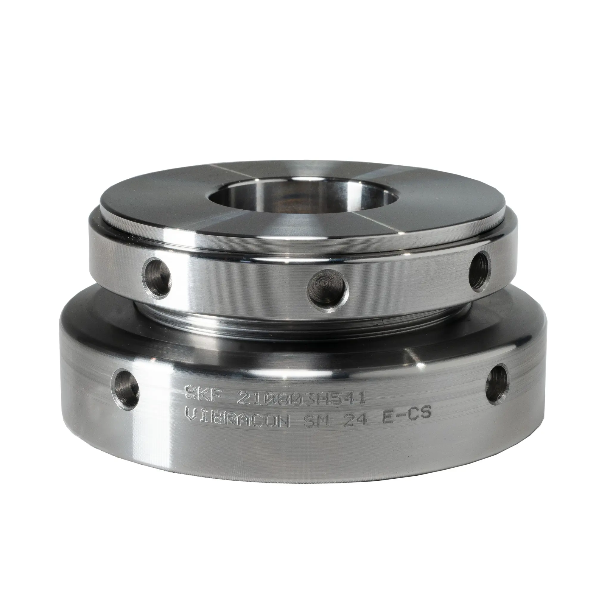 Produktfoto 1 von SKF Stahl Vibrationsdämpfer, Verstellbare Blöcke Bohrung 33mm M24X30, Ø 120mm, Ø 120mm x 60mm / bis 32500daN