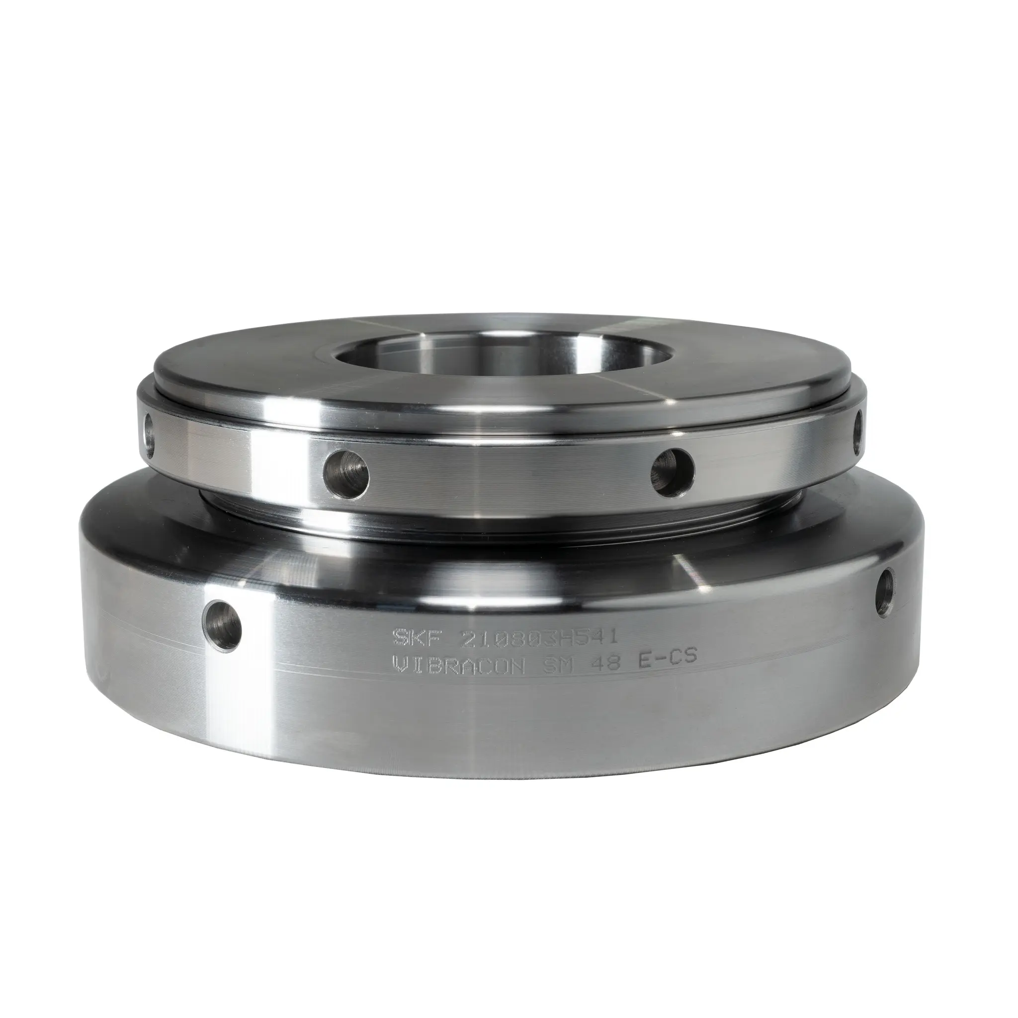 Produktfoto 1 von SKF Stahl Vibrationsdämpfer, Verstellbare Blöcke Bohrung 60mm M48X56, Ø 210mm, Ø 210mm x 89mm / bis 115000daN