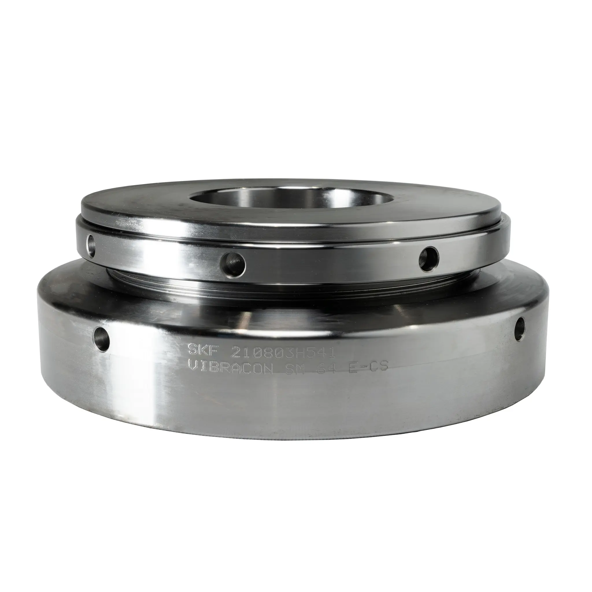 Produktfoto 1 von SKF Stahl Vibrationsdämpfer, Verstellbare Blöcke Bohrung 78mm M64X68, Ø 260mm, Ø 260mm x 99mm / bis 200000daN