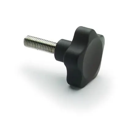 Produktfoto 1 von Elesa Feststellschraube Schwarz M6 x 16 Glasfaserverstärktes Polyamid x 16 mm Stern, mit Gewindebolzen Ø 25 mm