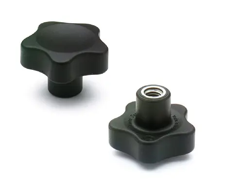 Elesa Feststellschraube Schwarz M12 x 21 Glasfaserverstärktes Polyamid x 21 mm Stern, mit Gewindebohrung Ø 60 mm