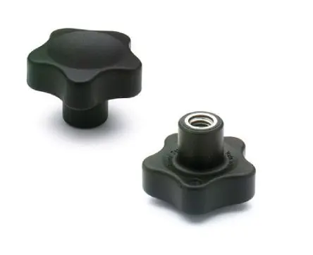 Produktfoto 1 von Elesa Feststellschraube Schwarz M12 x 21 Glasfaserverstärktes Polyamid x 21 mm Stern, mit Gewindebohrung Ø 60 mm