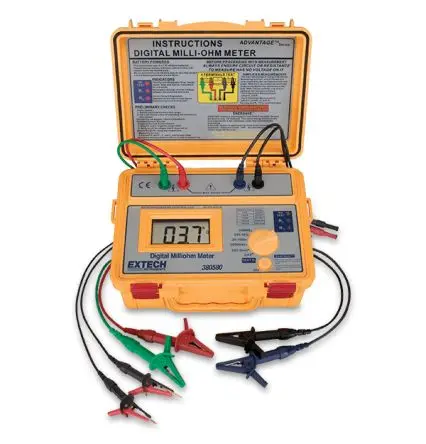 Produktfoto 1 von Extech EEH 380580-NIST, 4-Draht Ohmmeter 0.1 mΩ