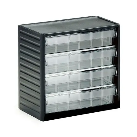 Produktfoto 1 von Treston Polypropylen Schubladenmagazin Grau, 290 mm x 310mm x 180 mm