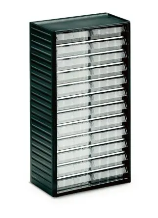 Produktfoto 1 von Treston 24 Polypropylen Schubladenmagazin Grau, 550 mm x 310mm x 180 mm