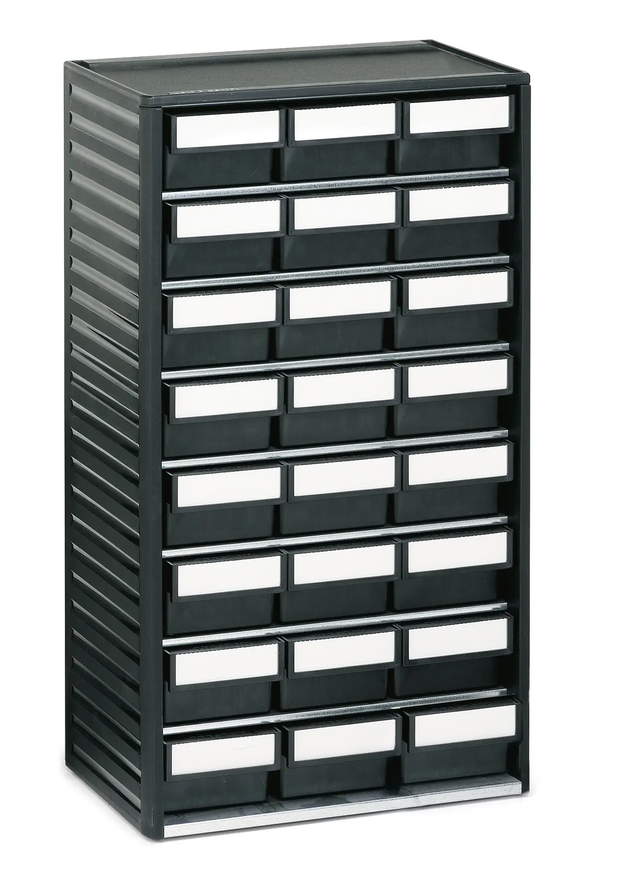 Produktfoto 1 von Treston 24 Halbleitendes Polypropylen Schubladenmagazin Schwarz, 550 mm x 310 mm x 180 mm