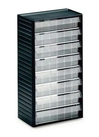 Produktfoto 1 von Treston 8 Polypropylen Schubladenmagazin Grau, 550 mm x 310mm x 180 mm