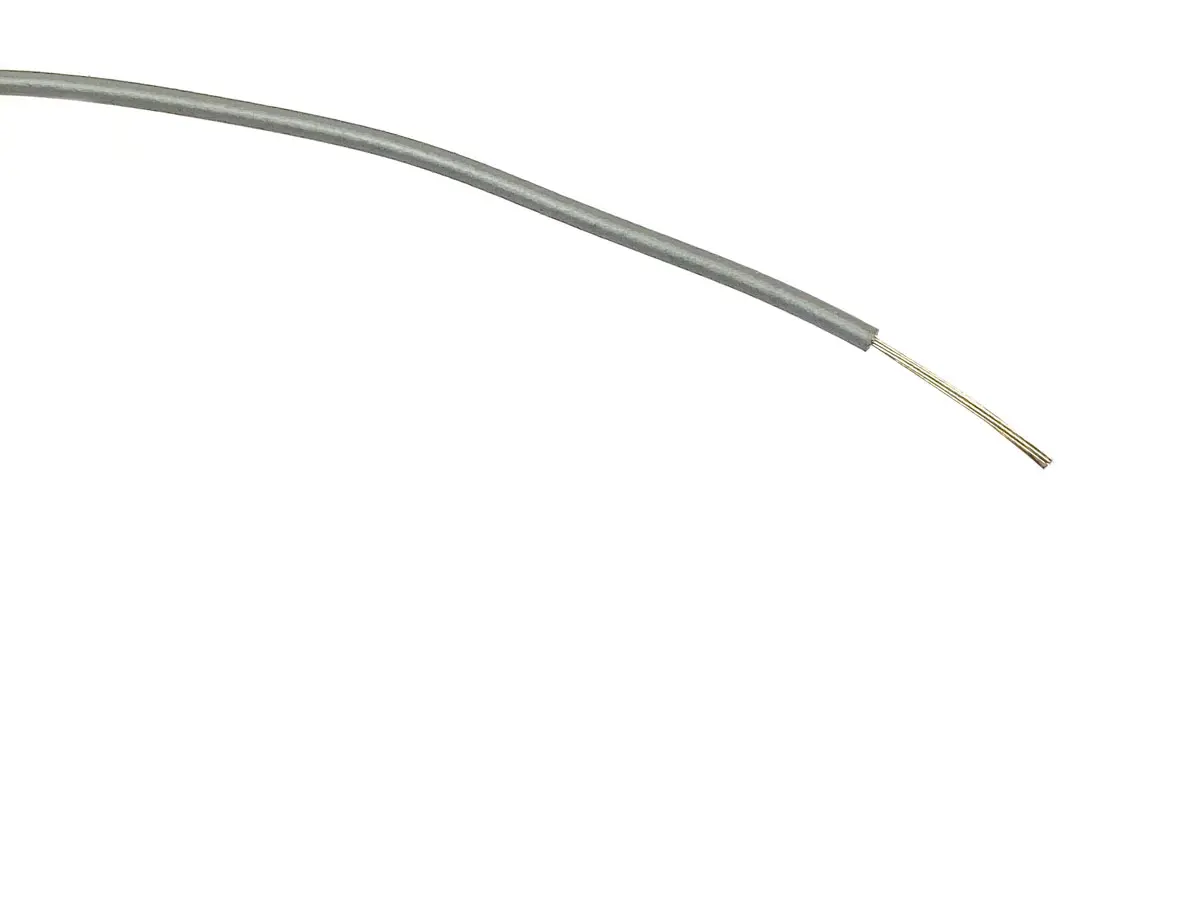 Produktfoto 1 von RS PRO Einzeladerleitung 0.5mm² 500m Grau PVC isoliert Ø 1.55mm 16/0,2 mm Litzen