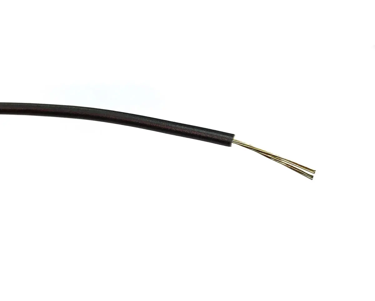 Produktfoto 1 von RS PRO Einzeladerleitung 0,22mm² 500m Schwarz PVC isoliert Ø 1.2mm 7/0,2 mm Litzen