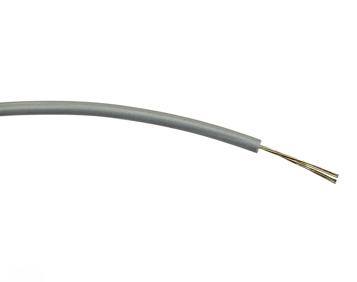 Produktfoto 1 von RS PRO Einzeladerleitung 0,22mm² 500m Grau PVC isoliert Ø 1.2mm 7/0,2 mm Litzen