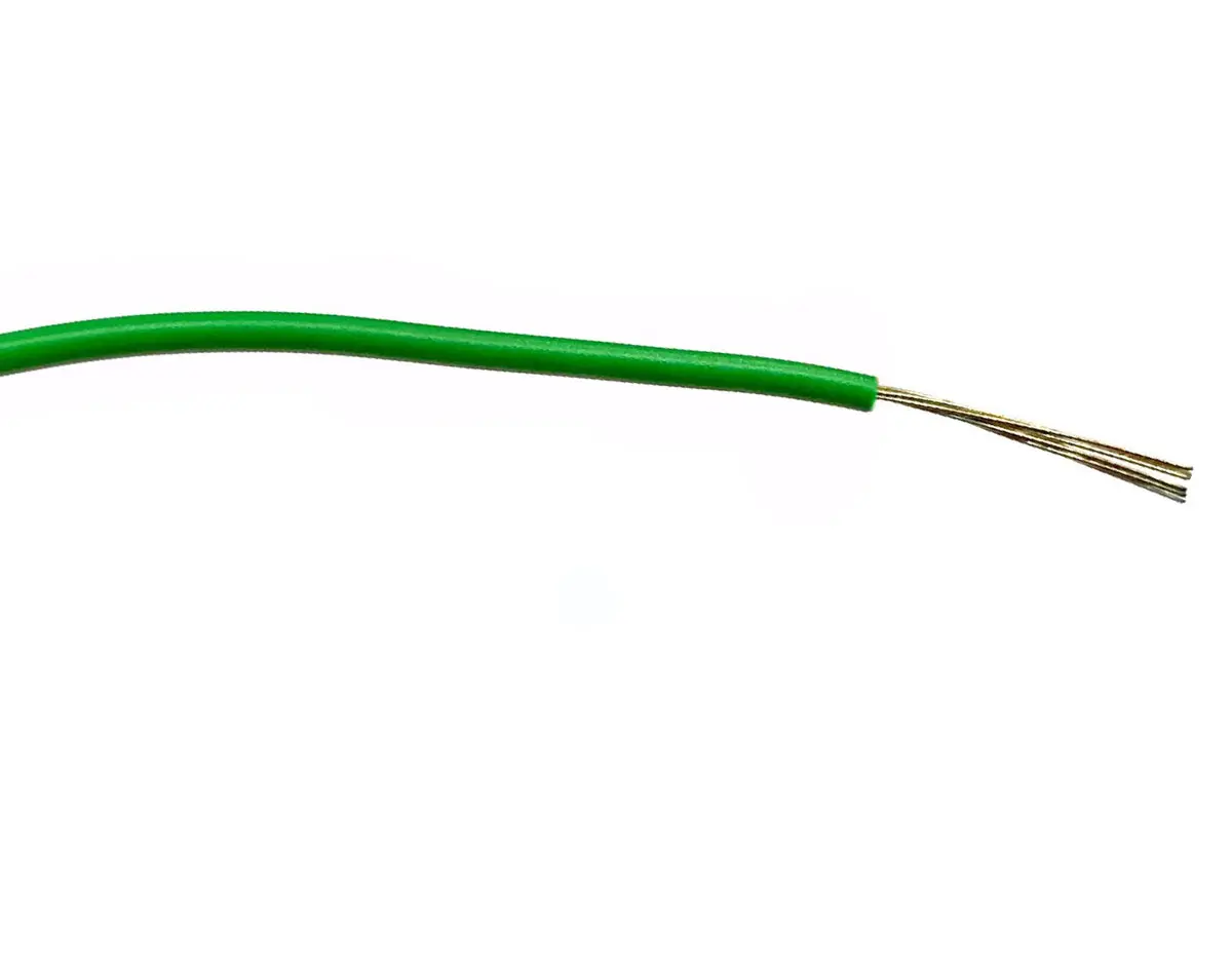 Produktfoto 1 von RS PRO Einzeladerleitung 0,22mm² 500m Grün PVC isoliert Ø 1.2mm 7/0,2 mm Litzen