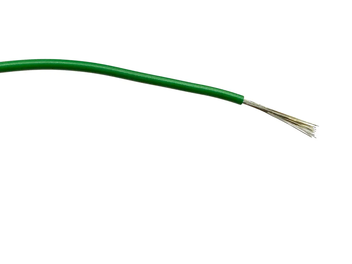 Produktfoto 1 von RS PRO Einzeladerleitung 0,75 mm² 100m Grün PVC isoliert Ø 2.35mm 24/0.2 mm Litzen
