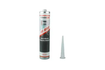 Produktfoto 1 von Teroson TEROSON MS 9360 Dichtmittel Schwarz Paste Einkomponenten-Klebstoff, Flasche 310 ml, -40 °C, -40 °C