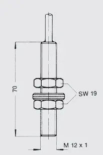 WIKA Magnet-Reedschalter, 1-poliger Umschalter 0.5 A 30 VA 230 V Durchsteckmontage
