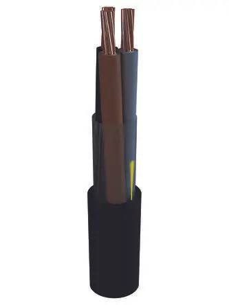 Produktfoto 1 von AXINDUS Netzkabel, 2-adrig Schwarz, 100 m 90 °C, 1kV, Flammschutzmittel Halogenfreie Polyolefinverbindung