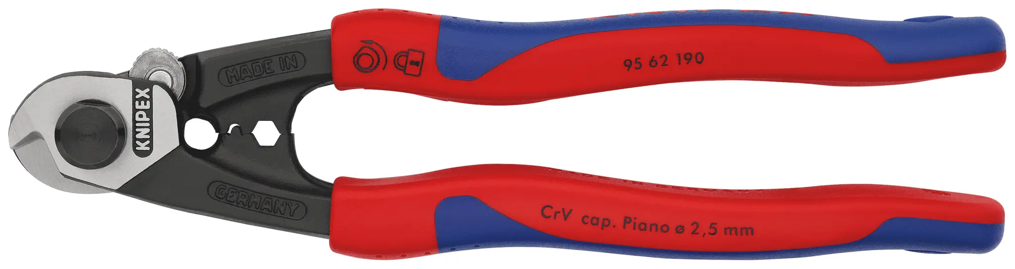 Produktfoto 1 von Knipex Knipex Ohne Abschrägung Schließer (NO) 190 mm, Schneidleistung 7 mm