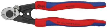 Produktfoto 1 von Knipex Knipex Ohne Abschrägung Kabelschere Schließer (NO) 190mm, Schneidleistung 7 mm