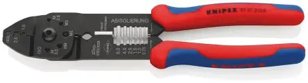 Produktfoto 1 von Knipex 97 Crimp-Werkzeug 4 mm für Nicht isolierte offene Zylinderanschlussklemmen, 230mm