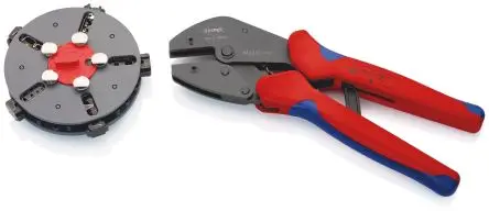Produktfoto 1 von Knipex MultiCrimp Crimp-Werkzeug für Nicht isolierte offene Zylinderanschlussklemmen, 250mm