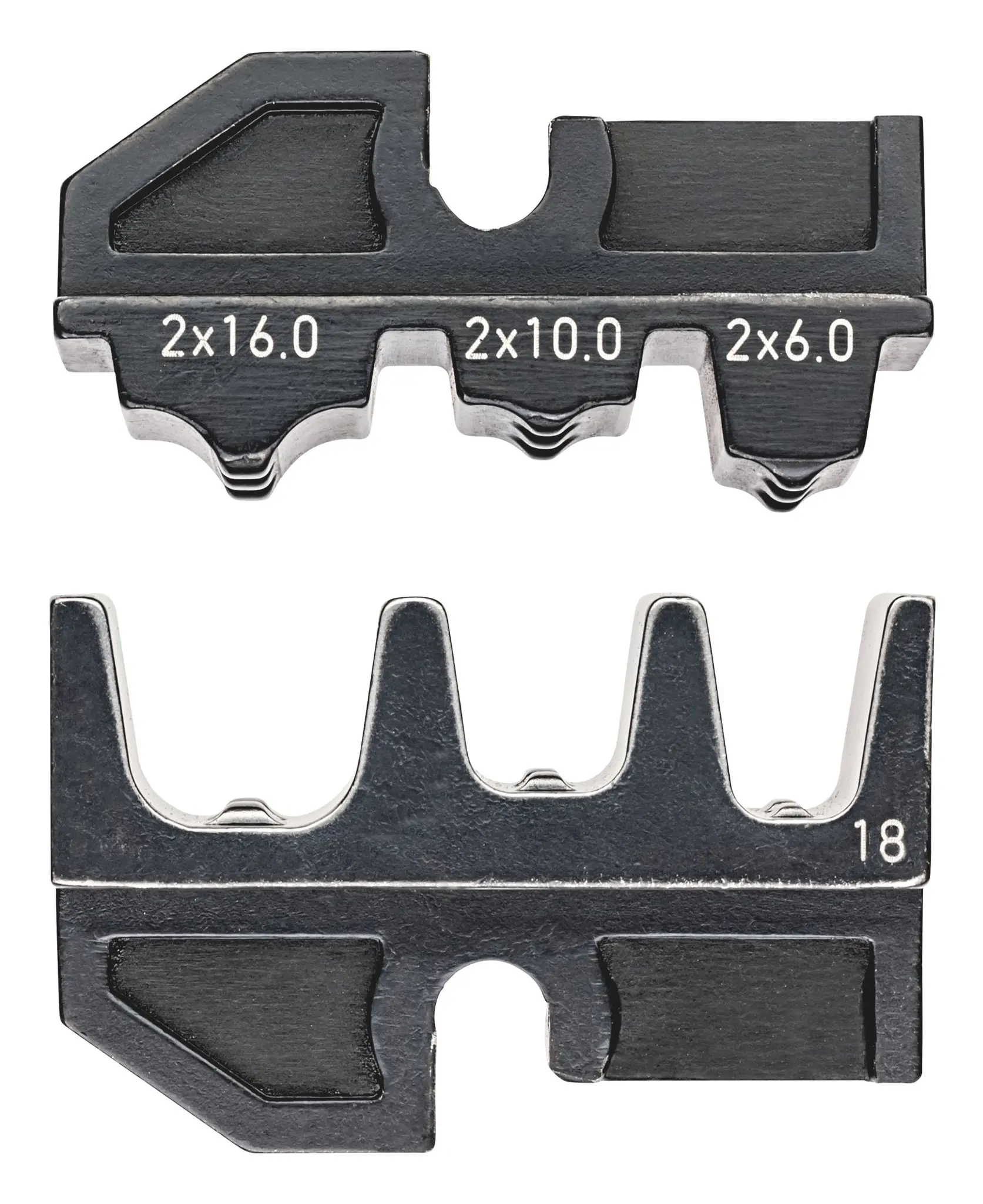 Produktfoto 1 von Knipex 97 Crimpmatrize Grau