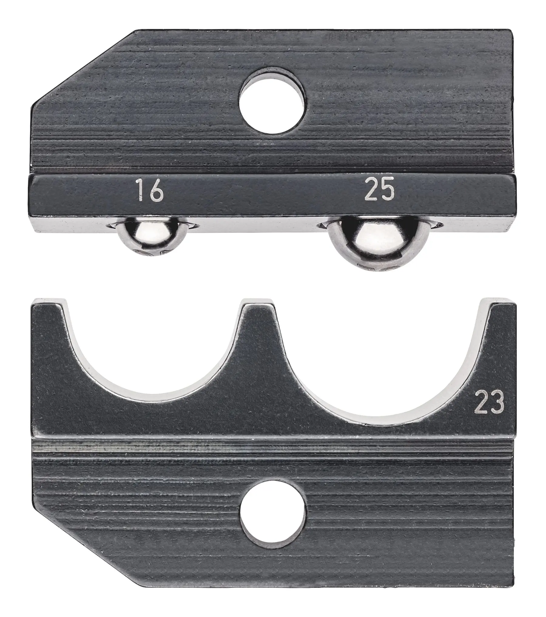 Produktfoto 1 von Knipex 97 Crimpmatrize Grau, 2 Ports