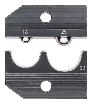 Produktfoto 1 von Knipex 97 Crimpmatrize Grau, 2 Ports