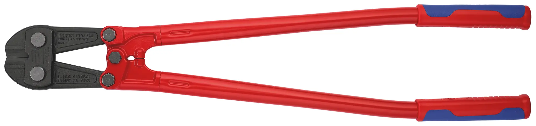 Produktfoto 1 von Knipex Bolzenschneider, Mehrkomponenten-Griff, Pulverbeschichtetes Stahlrohr 760 mm Chrom Vanadium Stahl, Schneidkraft →