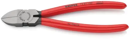 Produktfoto 1 von Knipex Knipex Ohne abgeflachte Kante Kunststoffschneider Schließer (NO) 180mm