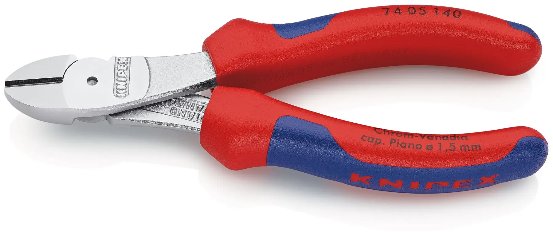 Produktfoto 1 von Knipex Knipex Ohne abgeflachte Kante Schneider 140 mm, Schneidleistung 3.1 mm