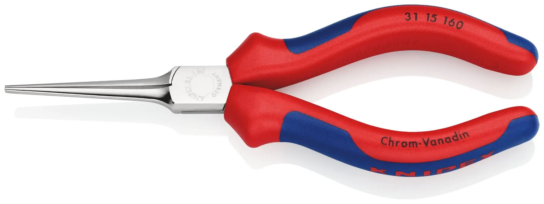 Produktfoto 1 von Knipex Spitzzange / Backen 55mm Gerade 170 mm