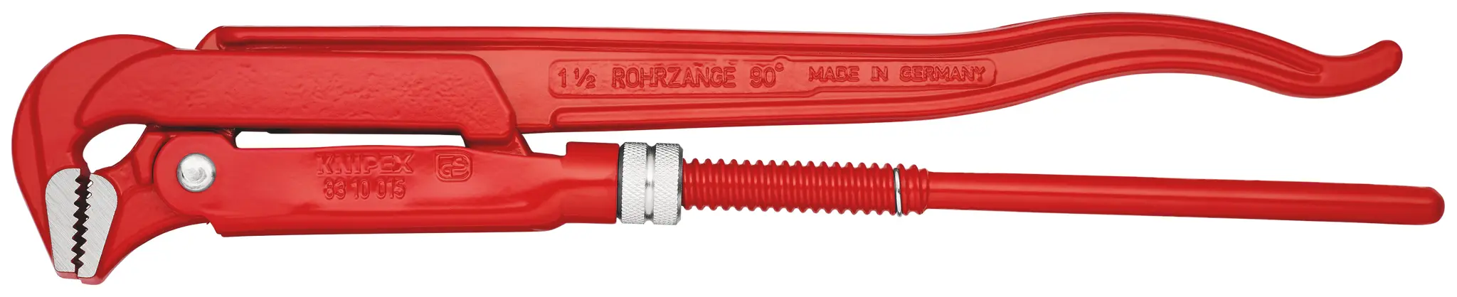 Produktfoto 1 von Knipex Schraubenschlüssel Rohrzange, Metall Griff, Backenweite 60 mm, / Länge 420 mm