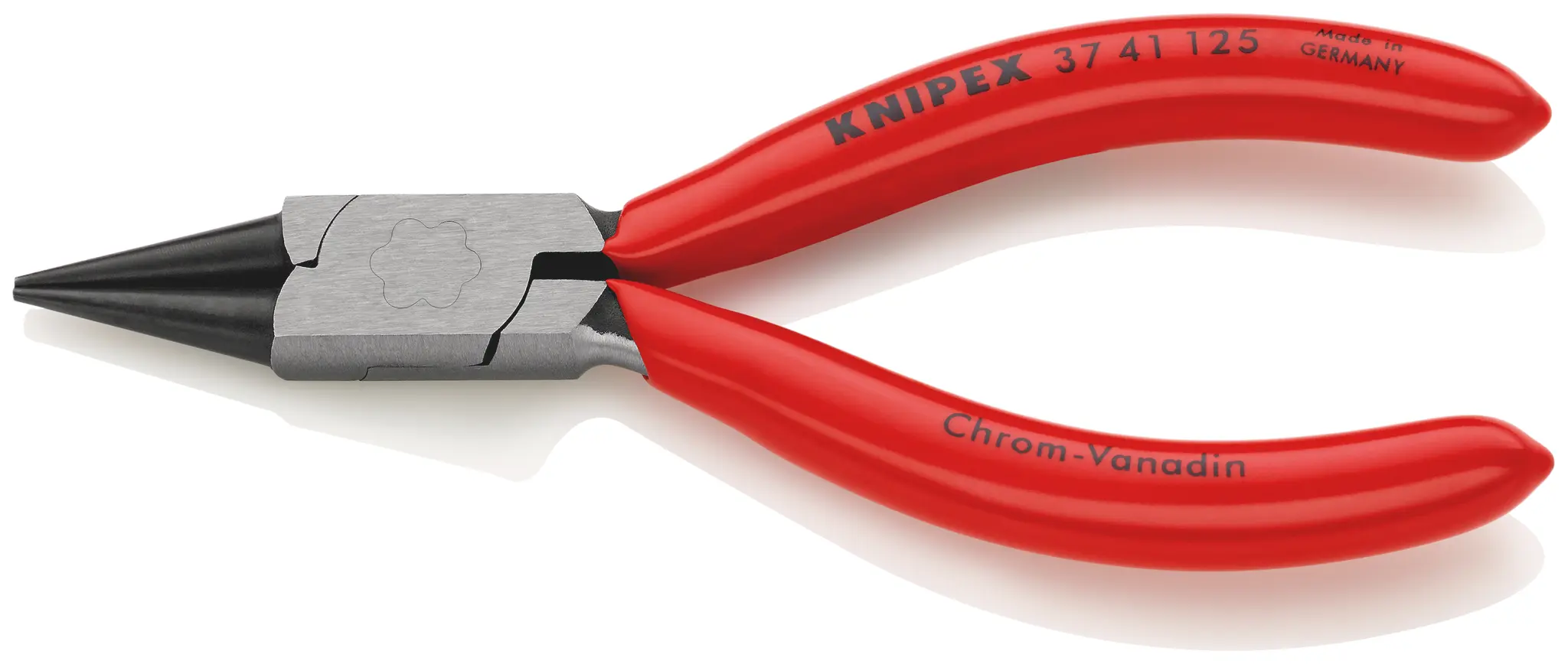 Produktfoto 1 von Knipex 37 41 125 Crimpzange / Backen 27mm Rund 125 mm