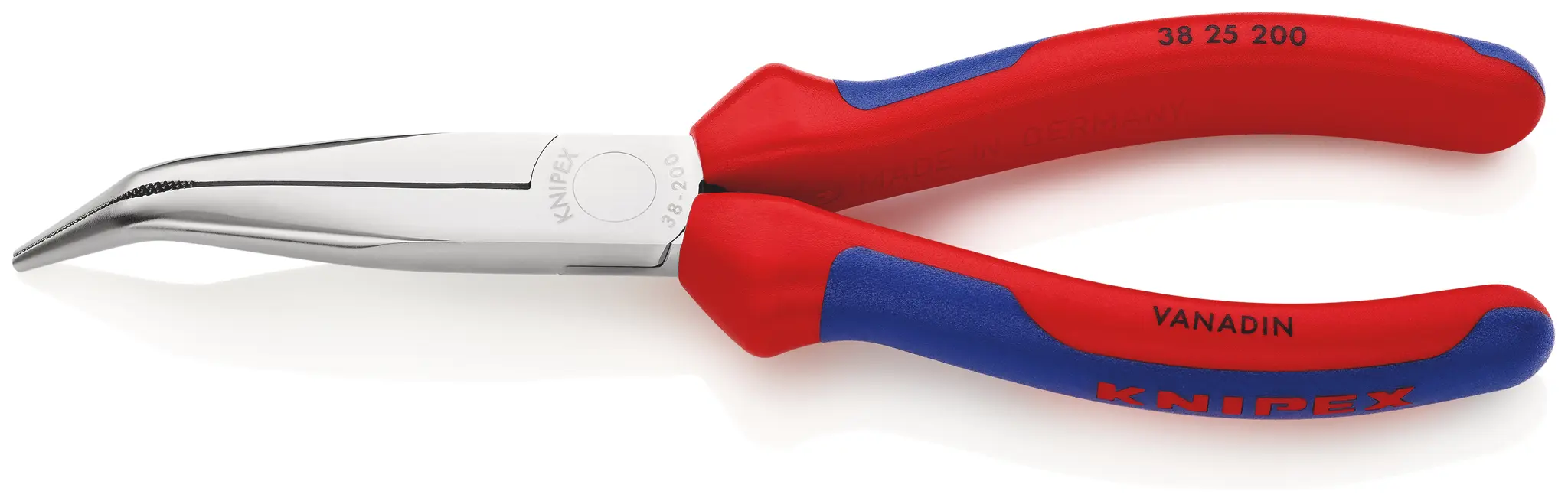Produktfoto 1 von Knipex 38 25 200 Crimpzange / Backen 73mm Gebogene Spitze 200 mm