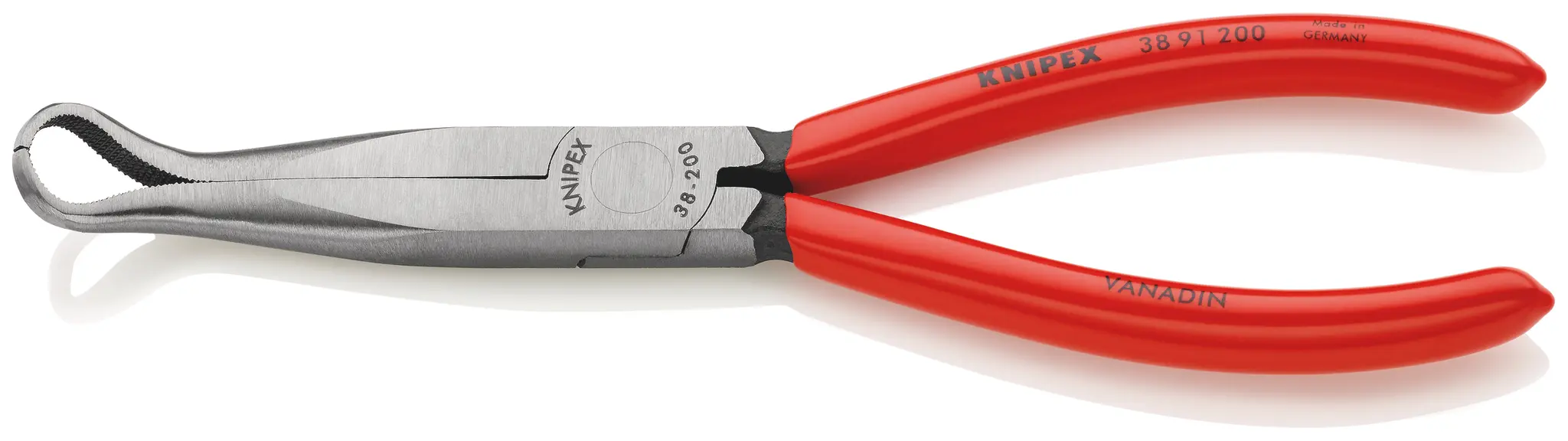Knipex 38 91 200 Crimpzange / Backen 73mm Gebogene Spitze 200 mm