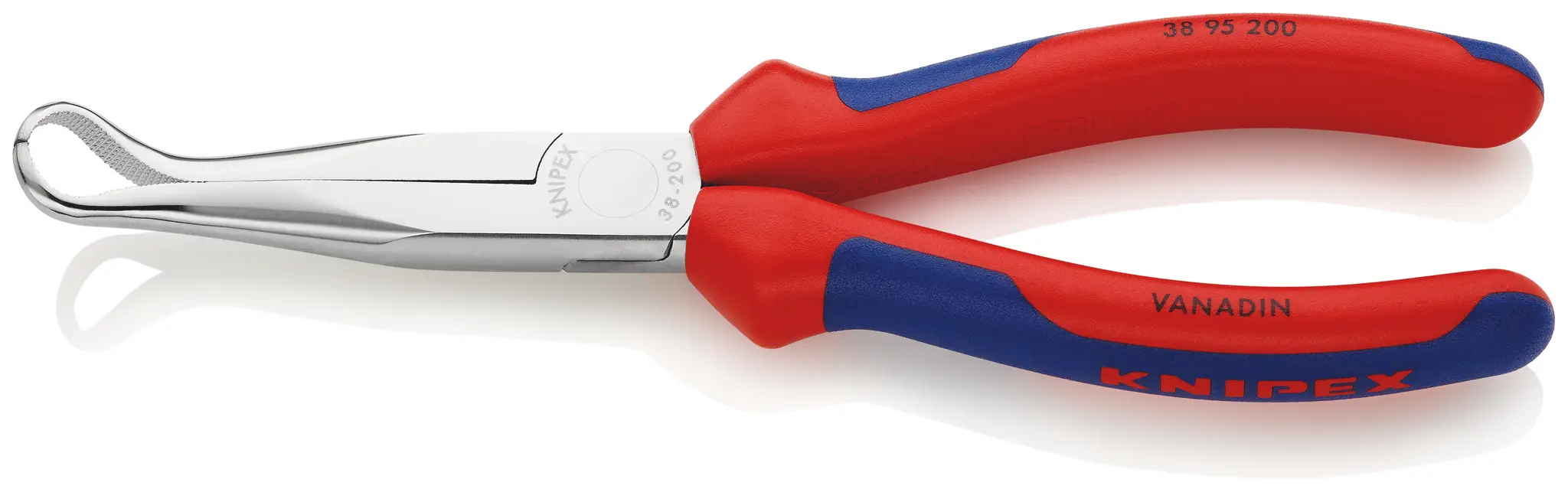 Produktfoto 1 von Knipex 38 95 200 Crimpzange / Backen 73mm Gebogene Spitze 200 mm