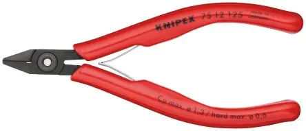 Produktfoto 1 von Knipex Knipex Mit abgeflachter Kante Seitenschneider Schließer (NO) 125mm / Backen 14mm, Schneidleistung 1.3 mm