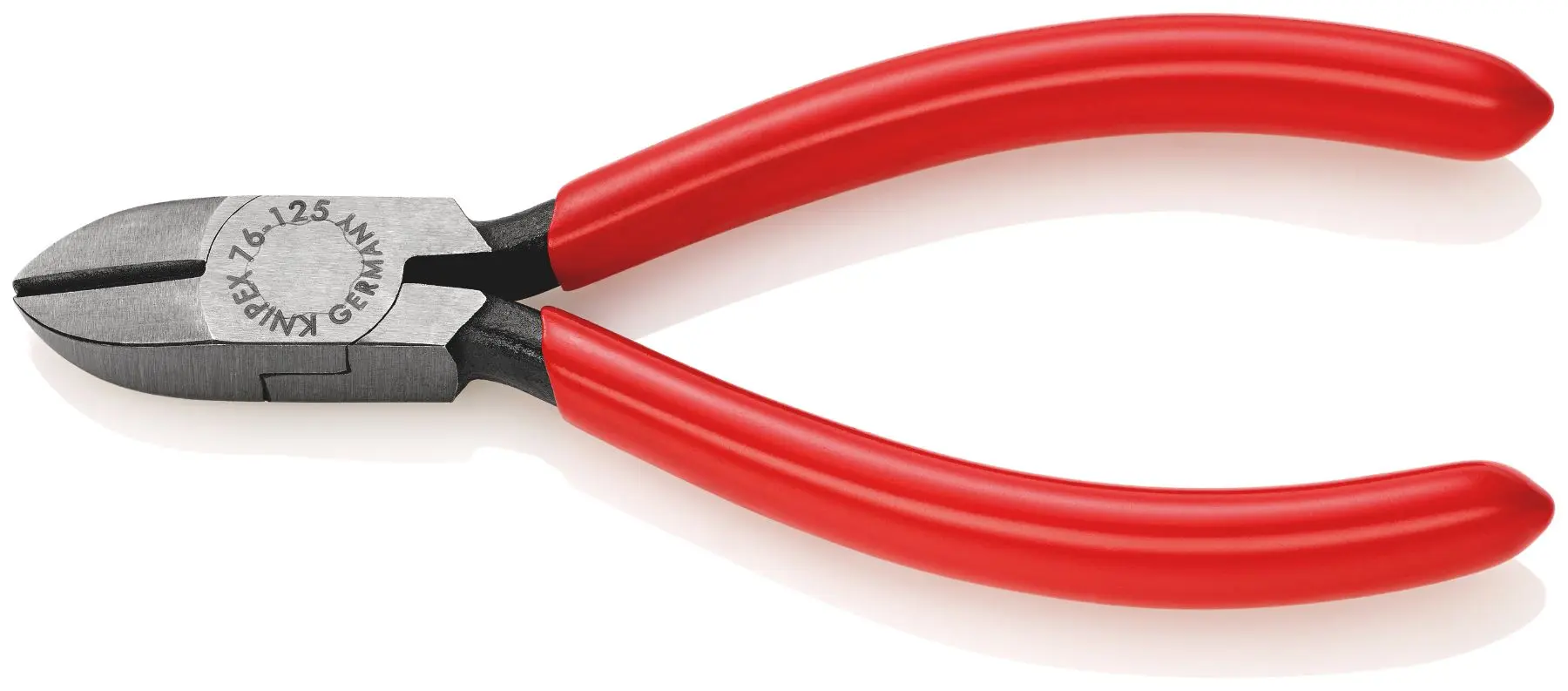 Produktfoto 1 von Knipex Knipex Mit abgeflachter Kante Schneider Schließer (NO) 125 mm / Backen 16mm, Schneidleistung 3 mm
